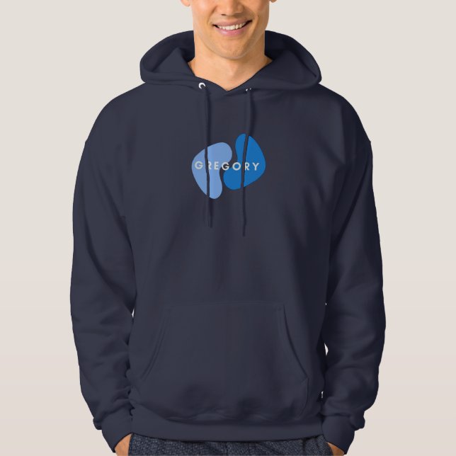 Sweat - shirt à capuche de la marine "Gregory Blue (Devant)