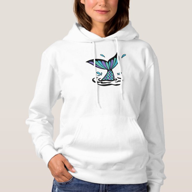 Sweat - shirt à capuche de la queue de sirène (Devant)
