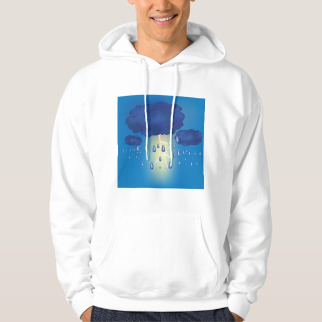 Sweat - shirt à capuche de la tempête de foudre (Devant)