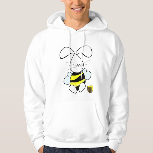 Sweat - shirt à capuche de lapin de miel (Devant)
