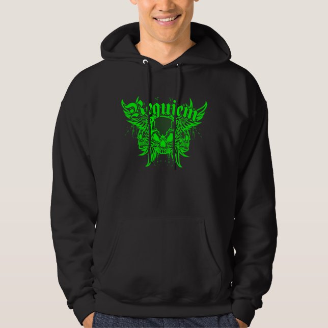 Sweat - shirt à capuche de logo de requiems (Devant)
