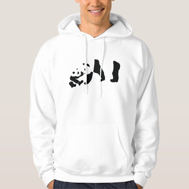Sweat - shirt à capuche de l'ours panda des femmes (Devant)