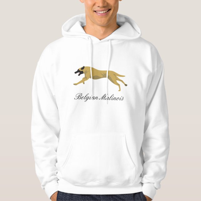 Sweat - shirt à capuche de Malinois de Belge (Devant)