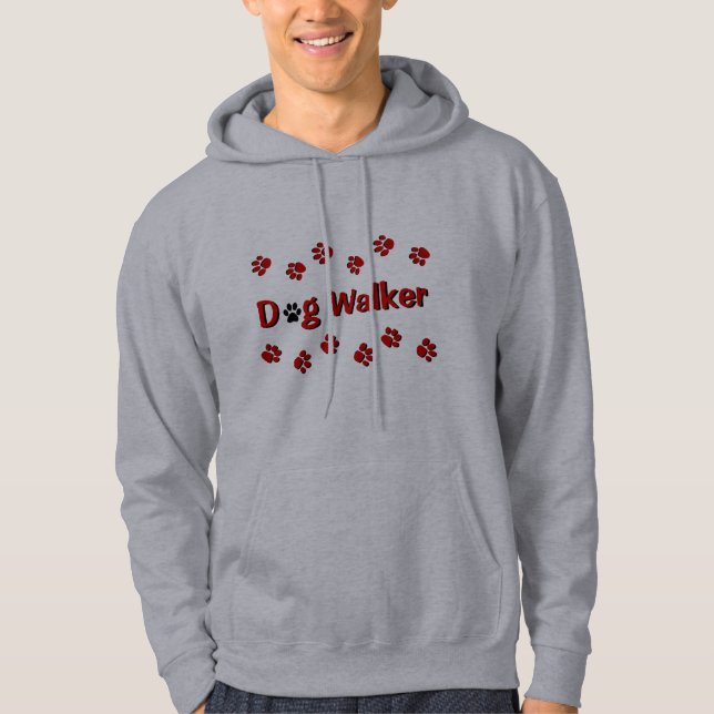 Sweat - shirt à capuche de marcheur de chien (Devant)