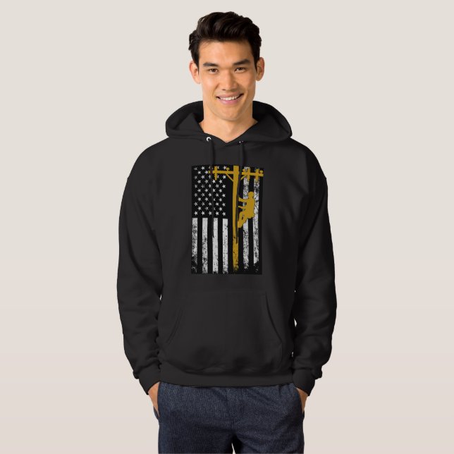 Sweat - shirt à capuche de monteur de lignes (Devant entier)