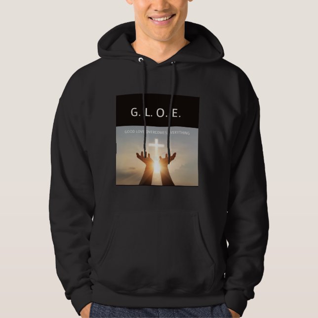 Sweat - shirt à capuche de motivation noir confort (Devant)