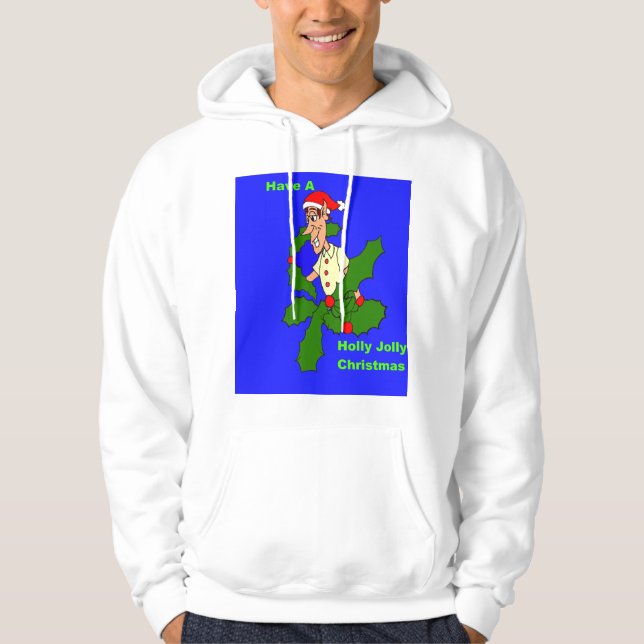 Sweat - shirt à capuche de Noël Holly Jolly (Devant)