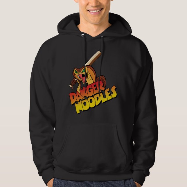 Sweat - shirt à capuche de nouille de danger (Devant)