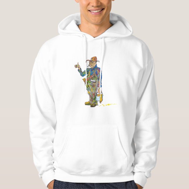 Sweat - shirt à capuche de peintre de Chambre (Devant)