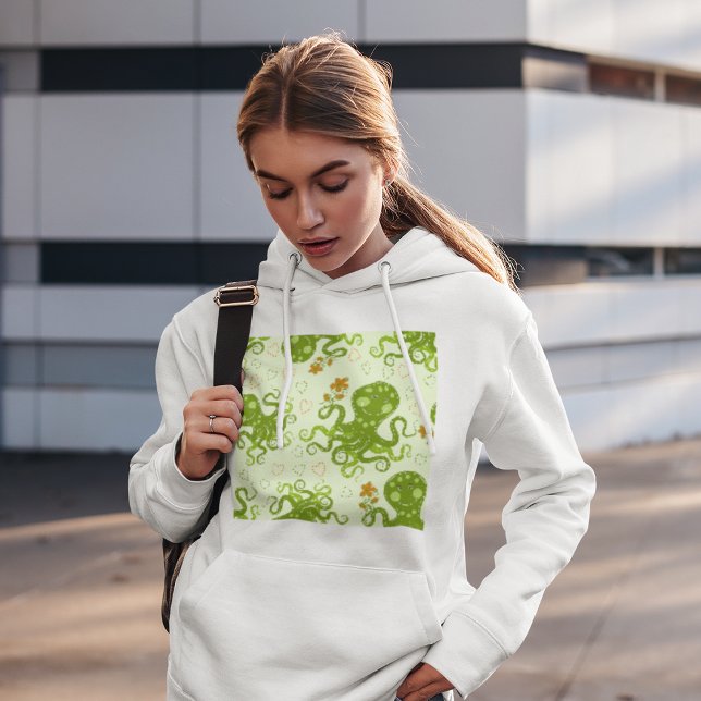 Sweat - shirt à capuche de pieuvre verte (Créateur téléchargé)
