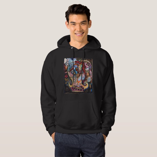 Sweat - shirt à capuche de poursuite alchimique (Devant entier)