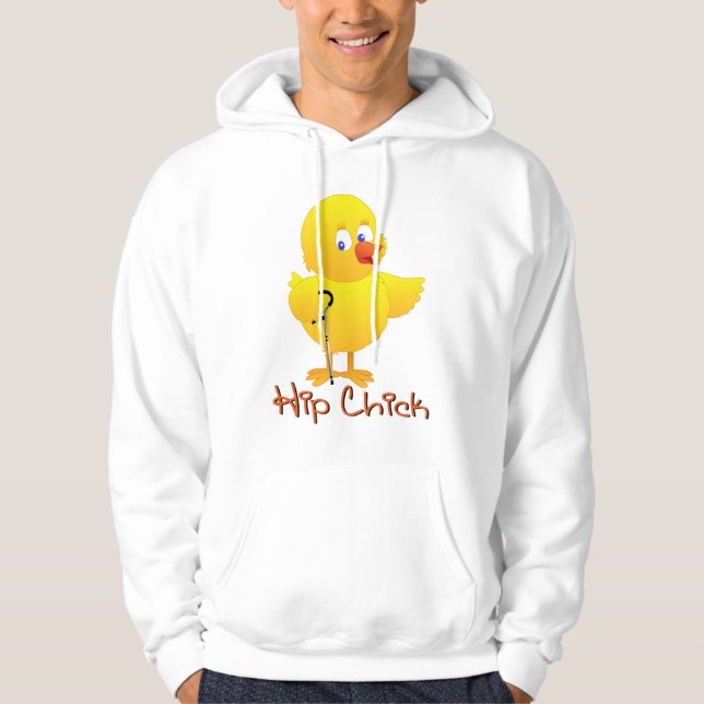 Sweat - shirt à capuche de poussin de hanche (Devant)