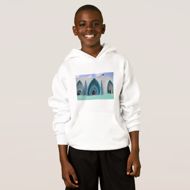 Sweat - shirt à capuche de repoussage pour enfants (Devant entier)