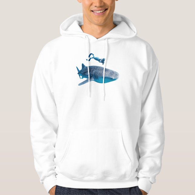 Sweat - shirt à capuche de requin-baleine (Devant)