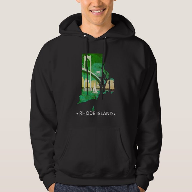 Sweat - shirt à capuche de Rhode Island (Devant)