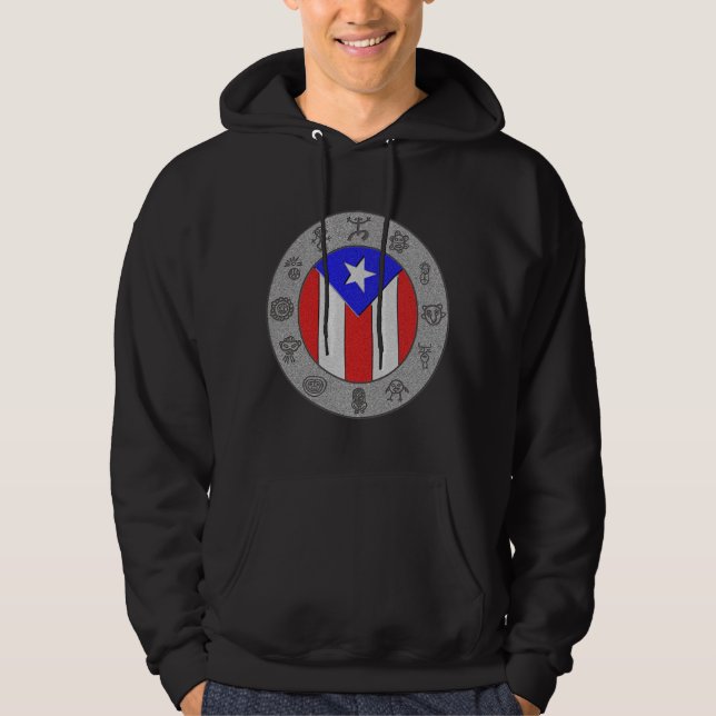 Sweat - shirt à capuche de roue de Taino (Devant)