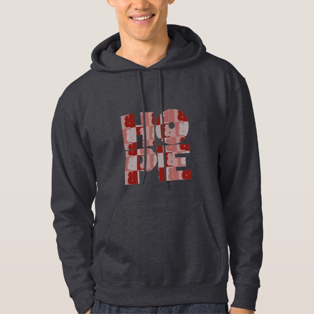 Sweat - shirt à capuche de rouge d'ESPOIR (Devant)