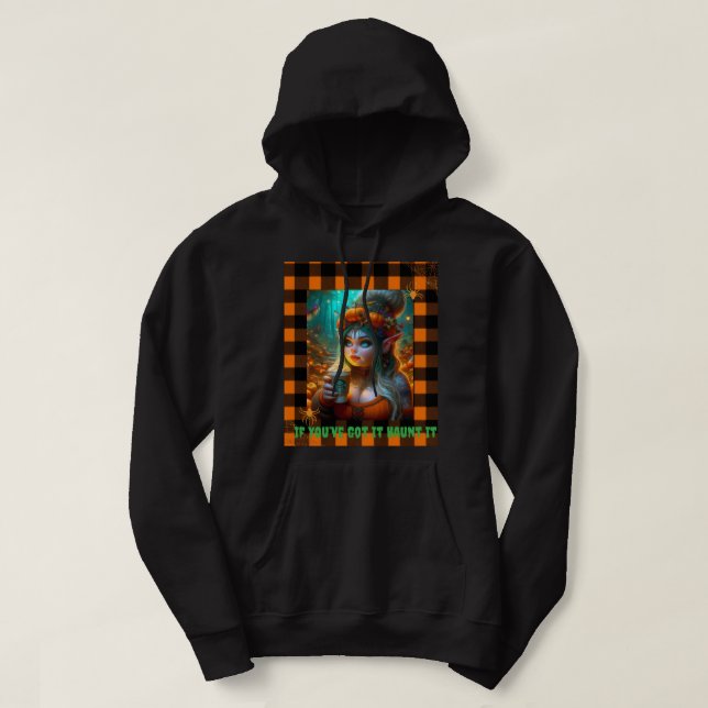 Sweat - shirt à capuche de saison éffrayante - "Si (Design devant)