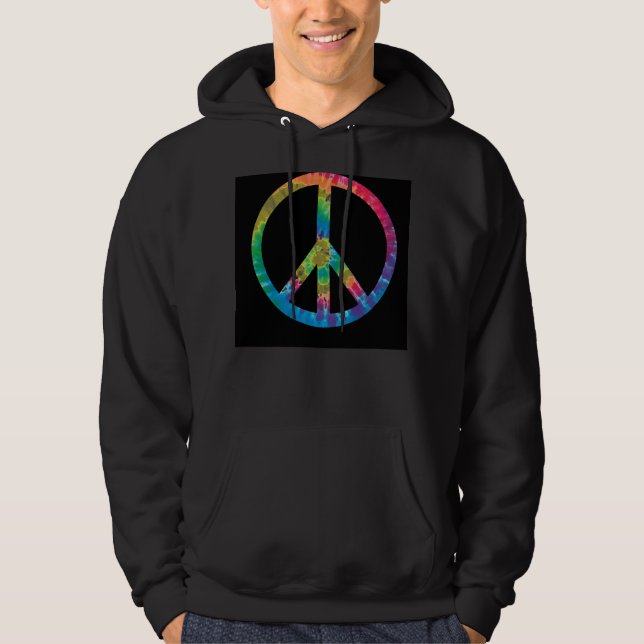 Sweat - shirt à capuche de signe de paix de (Devant)
