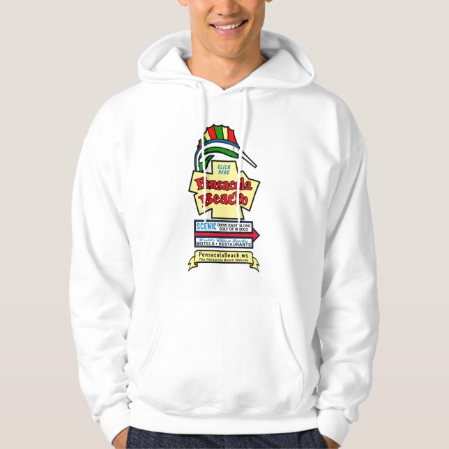 Sweat - shirt à capuche de signe de plage de (Devant)