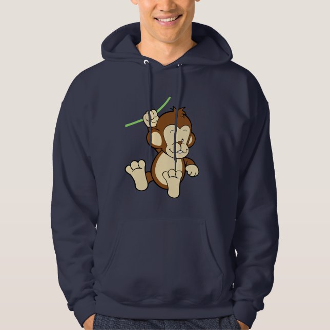Sweat - shirt à capuche de singe (Devant)