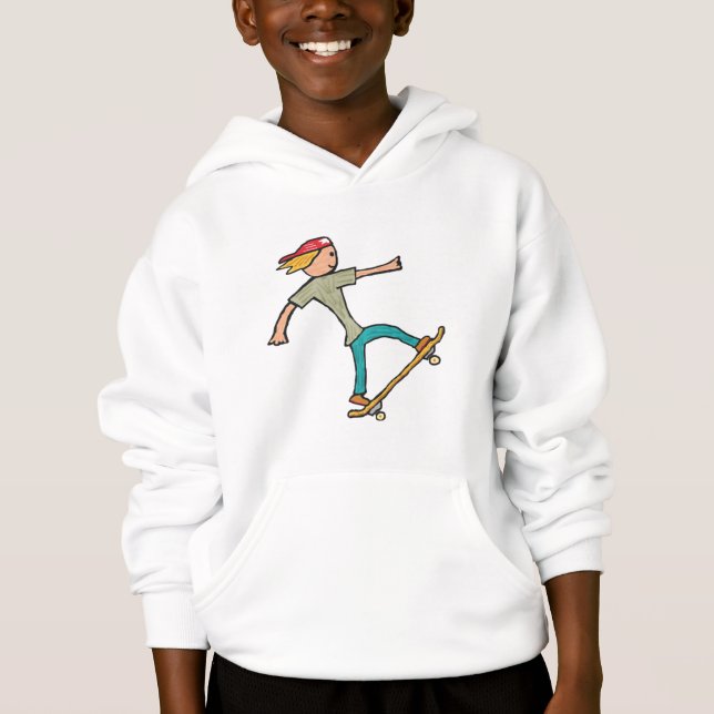 Sweat - shirt à capuche de skateboard (Devant)