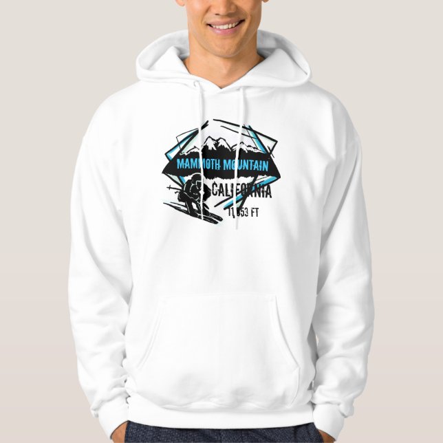 Sweat - shirt à capuche de ski de noir bleu de (Devant)