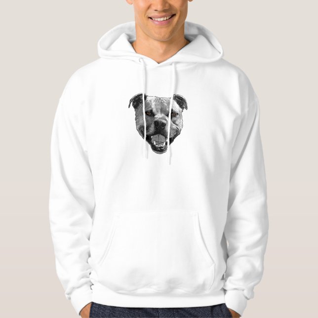 Sweat - shirt à capuche de sourire de Staffie (Devant)