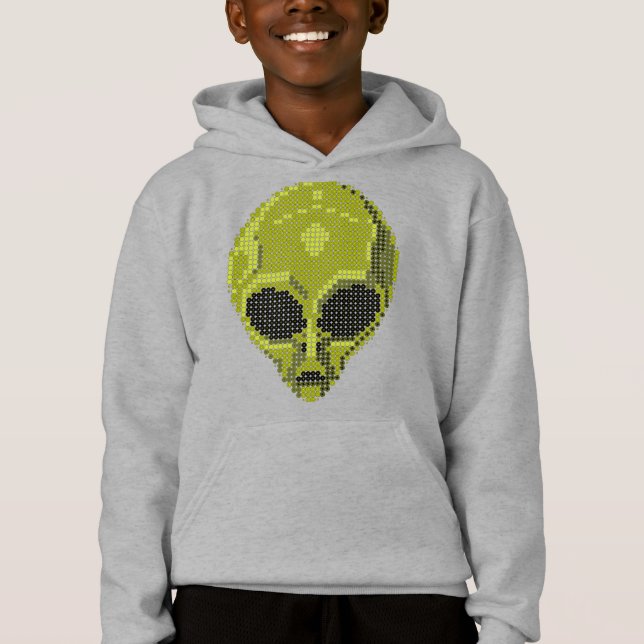 Sweat - shirt à capuche de style futuriste et cosm (Devant)
