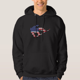 Sweat - shirt à capuche de surfeur de drapeau des
