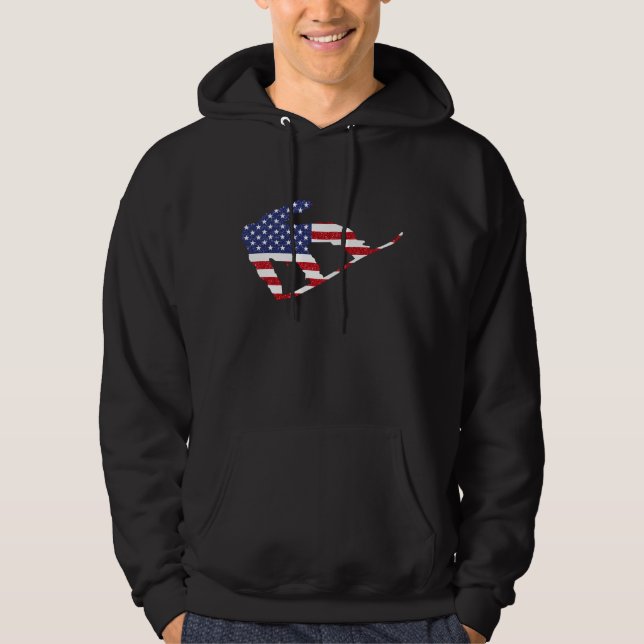 Sweat - shirt à capuche de surfeur de drapeau des (Devant)