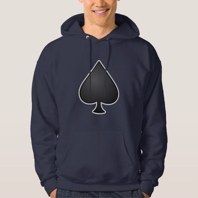 Sweat - shirt à capuche de symbole de pelles (Devant)