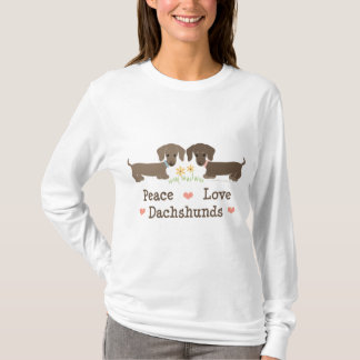Sweat - shirt à capuche de teckels d'amour de paix