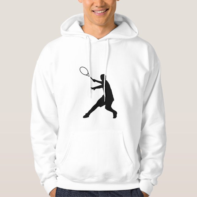 Sweat - shirt à capuche de tennis avec silhouette  (Devant)