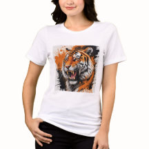 Sweat - shirt à capuche de tigre en ruée