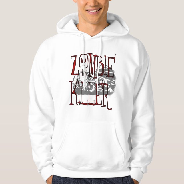 Sweat - shirt à capuche de tueur de zombi (Devant)