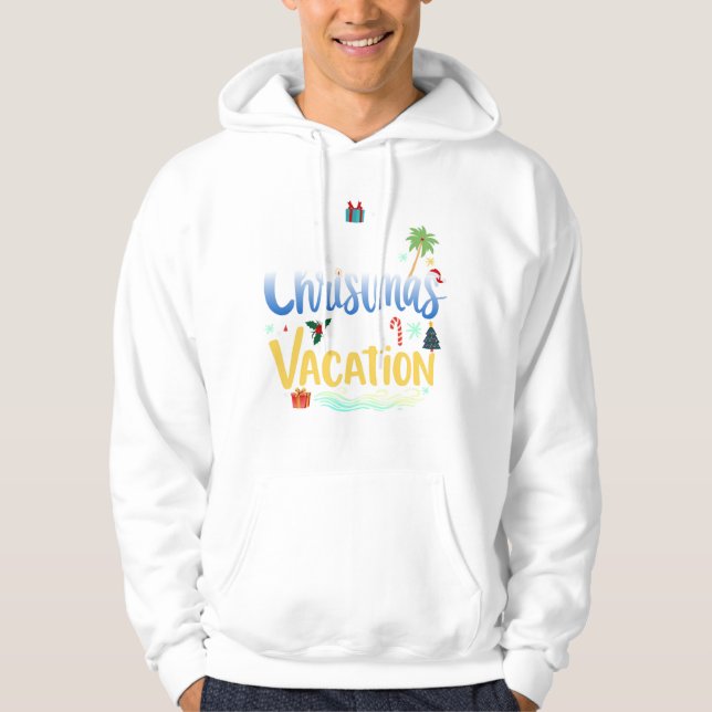 Sweat - shirt à capuche de vacances de Noël (Devant)