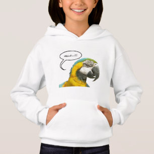 Sweat - shirt à capuche de visage de perroquet par