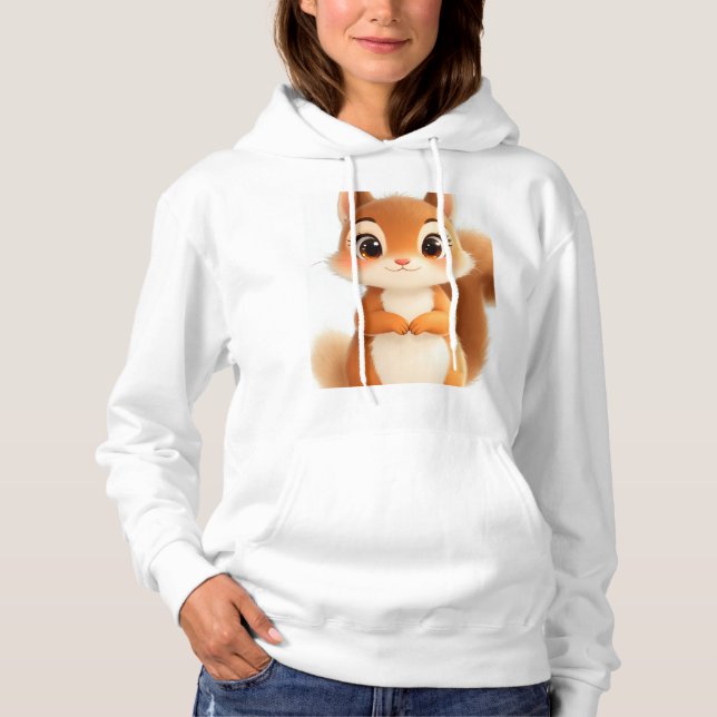 Sweat - shirt à capuche d'écureuil (Devant)