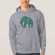 Sweat - shirt à capuche d'éléphant à motif basique