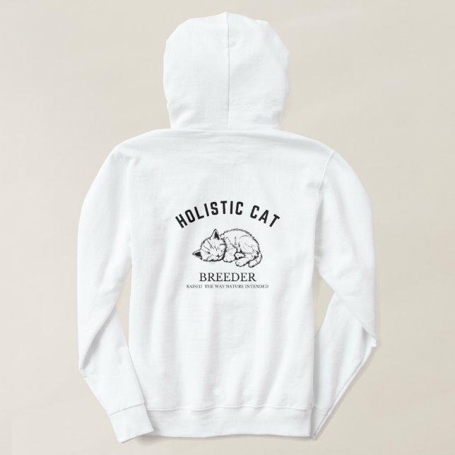 Sweat - shirt à capuche d'éleveur de chats holisti (Design dos)
