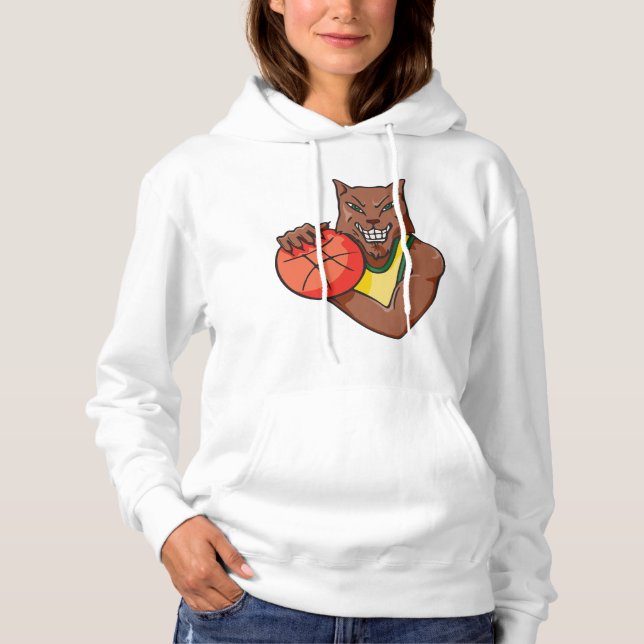 Sweat - shirt à capuche des femmes du Wolf de bask (Devant)