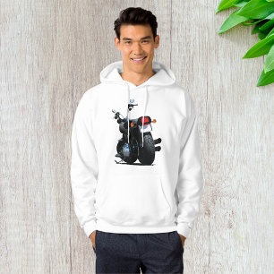 Sweat - shirt à capuche des hommes de moto noir