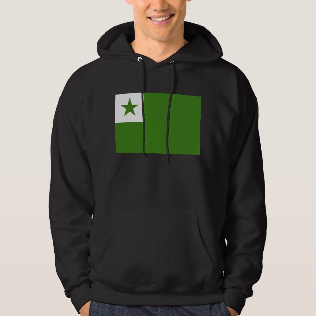 Sweat - shirt à capuche d'espéranto (Devant)
