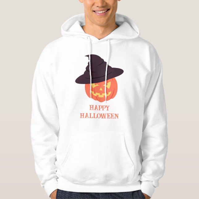Sweat - shirt à capuche d'Halloween rétro Orange (Devant)