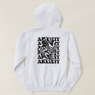 sweat - shirt à capuche d'illusion optique "Anxiet