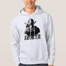 Sweat - shirt à capuche d'impression du soldat