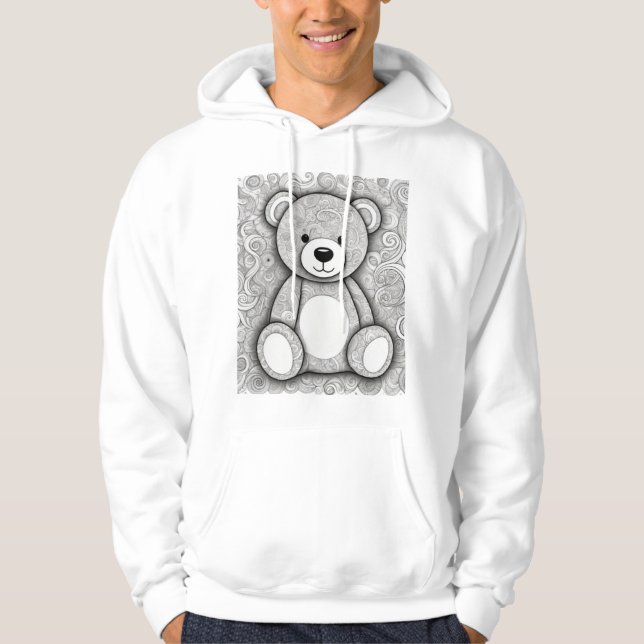 Sweat - shirt à capuche d'ours (hommes) (Devant)