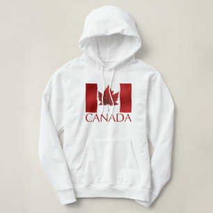 Sweat - shirt à capuche du drapeau féminin du Cana