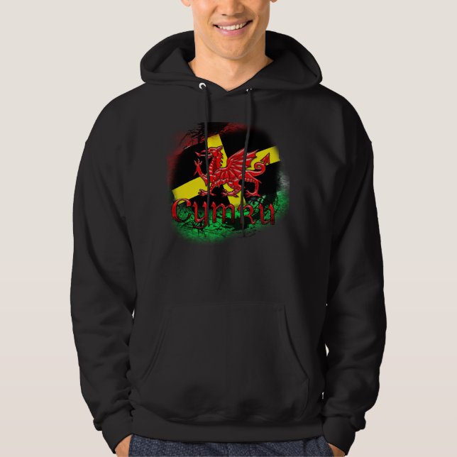 Sweat - shirt à capuche du jour de St David avec (Devant)
